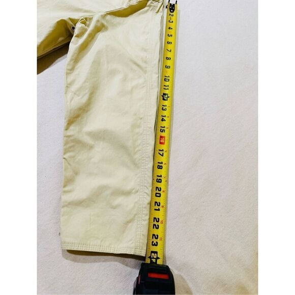 Vtg LL Bean Rain Jacket Tan Khaki Lightweight Barn Coat Button Front Pockets - Picture 9 of 9